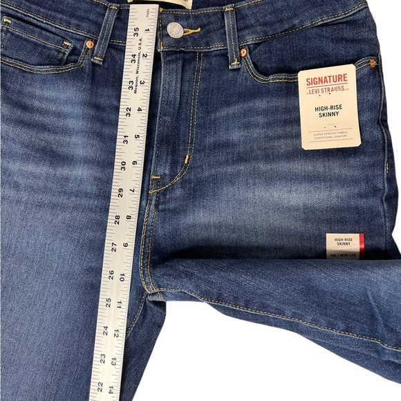 Levi Strauss Signature Women Heritage High Rise Straight Jeans Sz 10L 30/32 NWT - Picture 5 of 6
